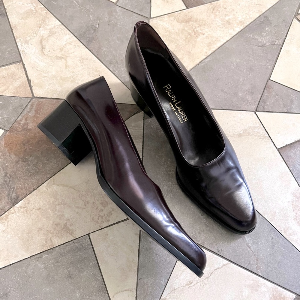 Ralph Lauren chocolate heels size 6